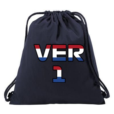 VER 1 Dutch Flag Drawstring Bag