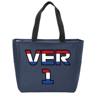 VER 1 Dutch Flag Zip Tote Bag