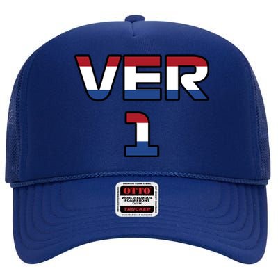 VER 1 Dutch Flag High Crown Mesh Back Trucker Hat