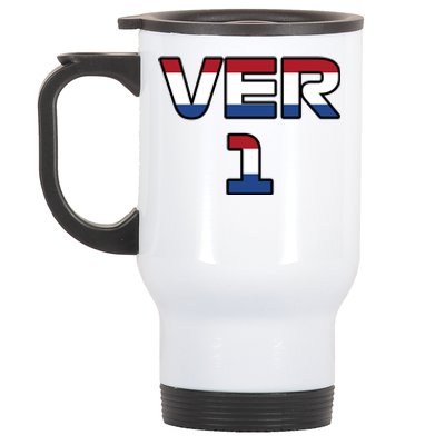 VER 1 Dutch Flag Stainless Steel Travel Mug