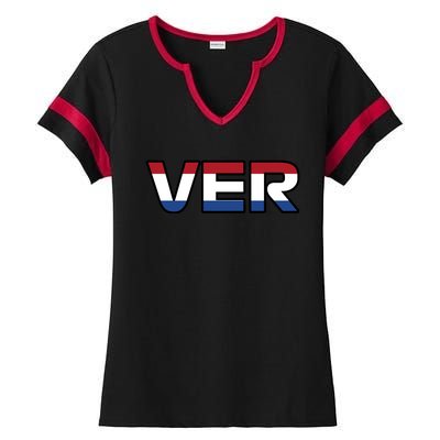 VER 1 Dutch Flag Ladies Halftime Notch Neck Tee