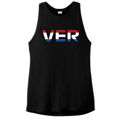 VER 1 Dutch Flag Ladies PosiCharge Tri-Blend Wicking Tank