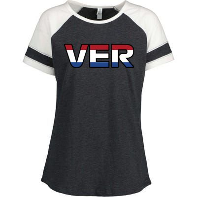 VER 1 Dutch Flag Enza Ladies Jersey Colorblock Tee