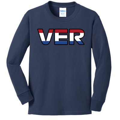 VER 1 Dutch Flag Kids Long Sleeve Shirt