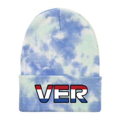 VER 1 Dutch Flag Tie Dye 12in Knit Beanie