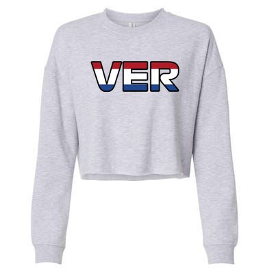 VER 1 Dutch Flag Cropped Pullover Crew