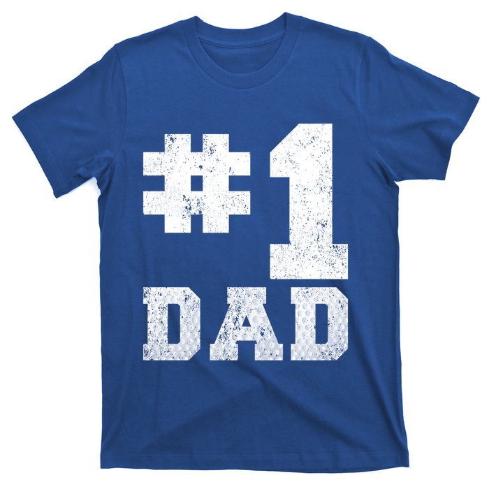 Vintage #1 Dad Number One Golf Dad Fathers Day Gift T-Shirt