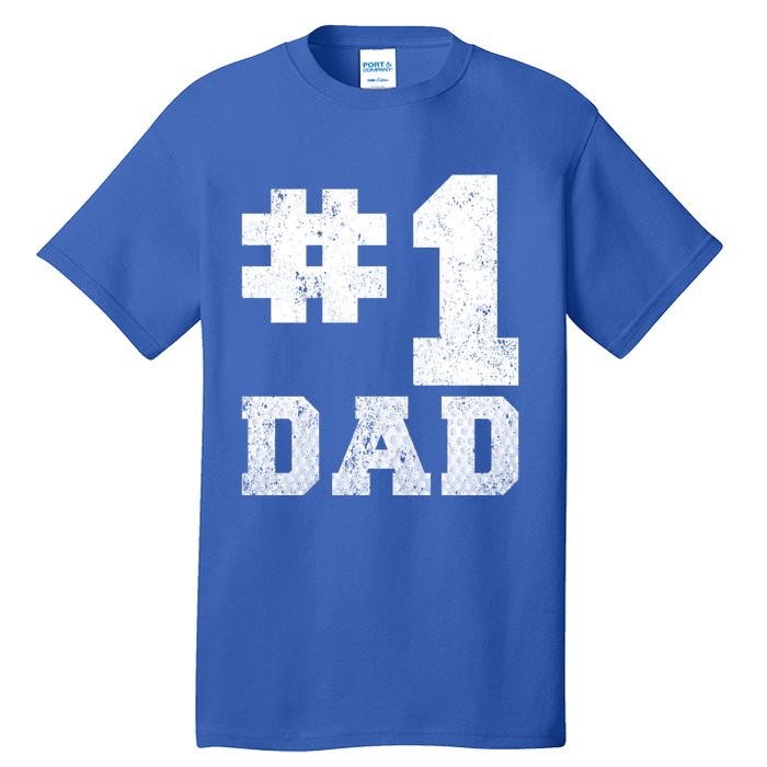 Vintage #1 Dad Number One Golf Dad Fathers Day Gift Tall T-Shirt