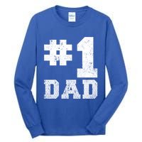 Vintage #1 Dad Number One Golf Dad Fathers Day Gift Tall Long Sleeve T-Shirt