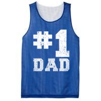 Vintage #1 Dad Number One Golf Dad Fathers Day Gift Mesh Reversible Basketball Jersey Tank