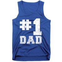 Vintage #1 Dad Number One Golf Dad Fathers Day Gift Tank Top