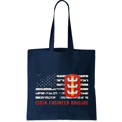 Vintage 130th Engineer Usa Brigade Usa Flag Bag