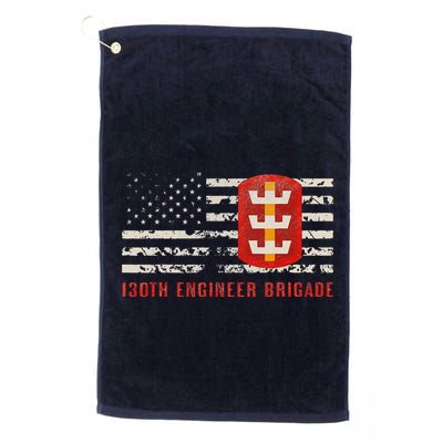 Vintage 130th Engineer Usa Brigade Usa Flag Golf Towel