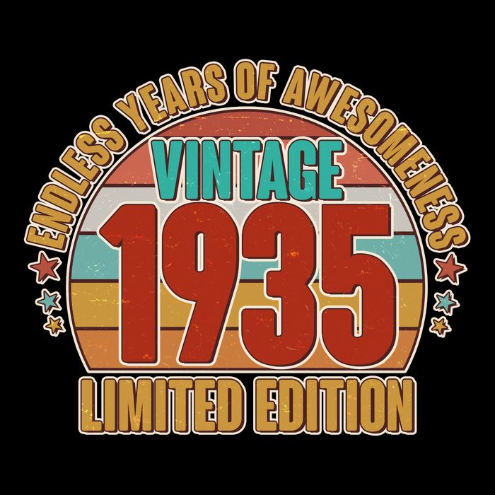 Vintage 1935 Endless Years Of Awesomeness Limited Edition 90th Birthday Backpack