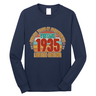 Vintage 1935 Endless Years Of Awesomeness Limited Edition 90th Birthday Long Sleeve Shirt