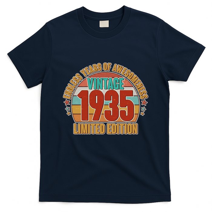 Vintage 1935 Endless Years Of Awesomeness Limited Edition 90th Birthday T-Shirt