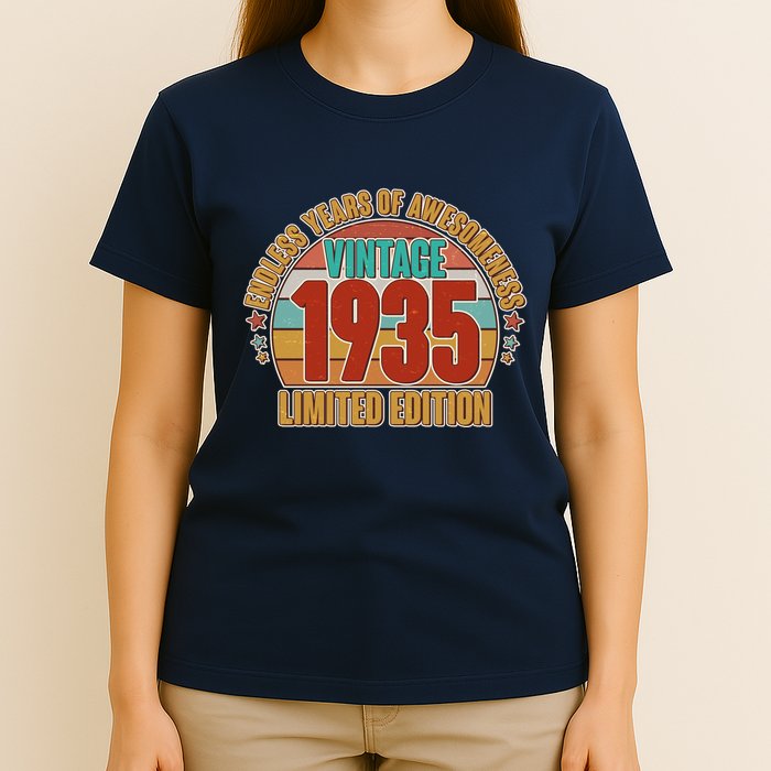 Vintage 1935 Endless Years Of Awesomeness Limited Edition 90th Birthday T-Shirt