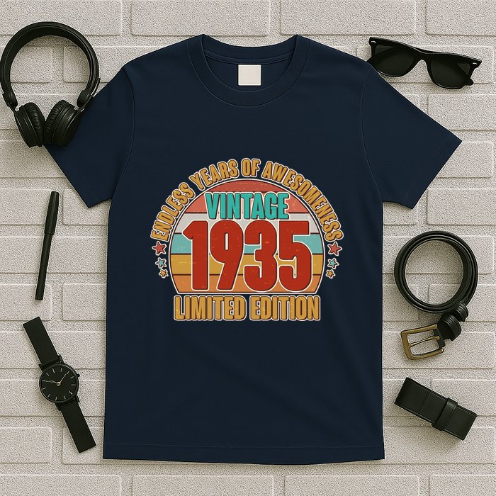 Vintage 1935 Endless Years Of Awesomeness Limited Edition 90th Birthday T-Shirt