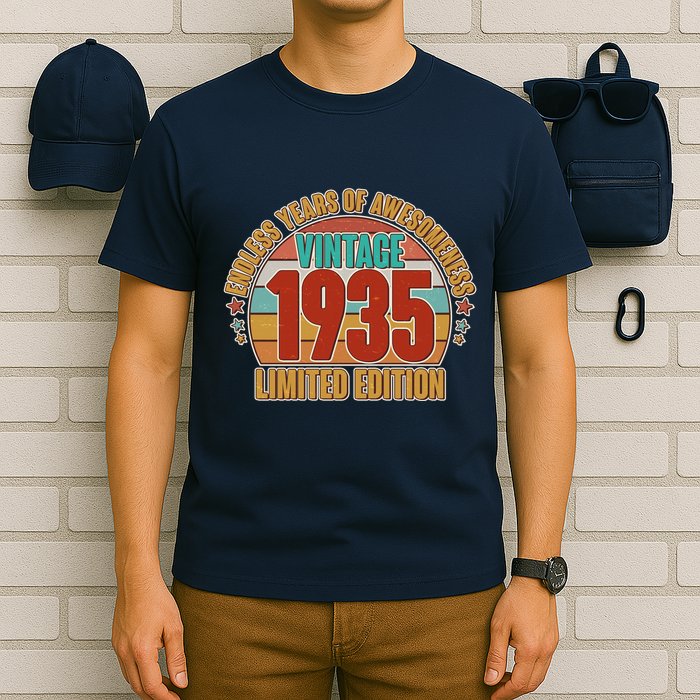 Vintage 1935 Endless Years Of Awesomeness Limited Edition 90th Birthday T-Shirt