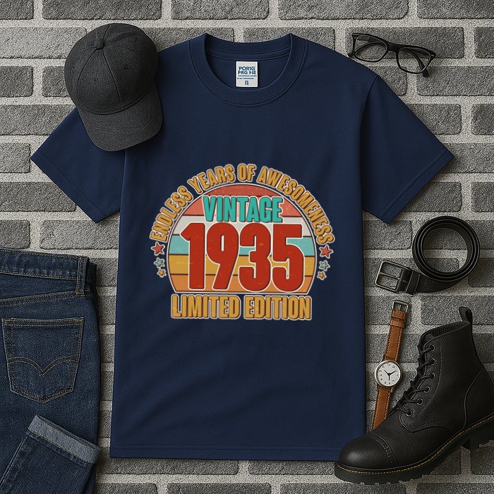 Vintage 1935 Endless Years Of Awesomeness Limited Edition 90th Birthday Tall T-Shirt