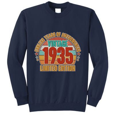 Vintage 1935 Endless Years Of Awesomeness Limited Edition 90th Birthday Tall Sweatshirt