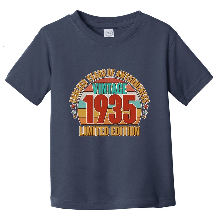 Vintage 1935 Endless Years Of Awesomeness Limited Edition 90th Birthday Toddler T-Shirt