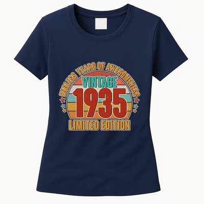 Vintage 1935 Endless Years Of Awesomeness Limited Edition 90th Birthday Womens T-Shirt
