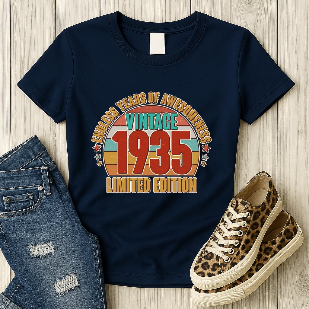 Vintage 1935 Endless Years Of Awesomeness Limited Edition 90th Birthday Womens T-Shirt