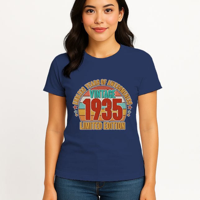 Vintage 1935 Endless Years Of Awesomeness Limited Edition 90th Birthday Womens T-Shirt