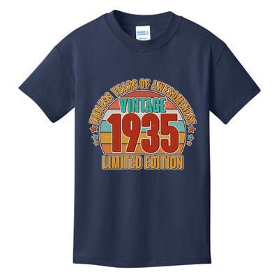 Vintage 1935 Endless Years Of Awesomeness Limited Edition 90th Birthday Kids T-Shirt