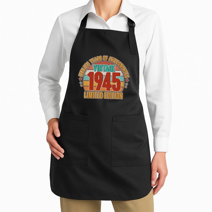 Vintage 1945 Endless Years Of Awesomeness Limited Edition 80th Birthday Apron