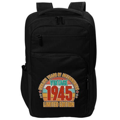 Vintage 1945 Endless Years Of Awesomeness Limited Edition 80th Birthday Impact Tech Backpack