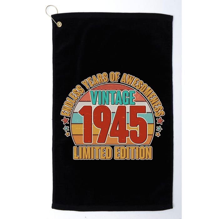 Vintage 1945 Endless Years Of Awesomeness Limited Edition 80th Birthday Golf Towel