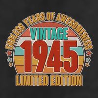 Vintage 1945 Endless Years Of Awesomeness Limited Edition 80th Birthday Golf Towel