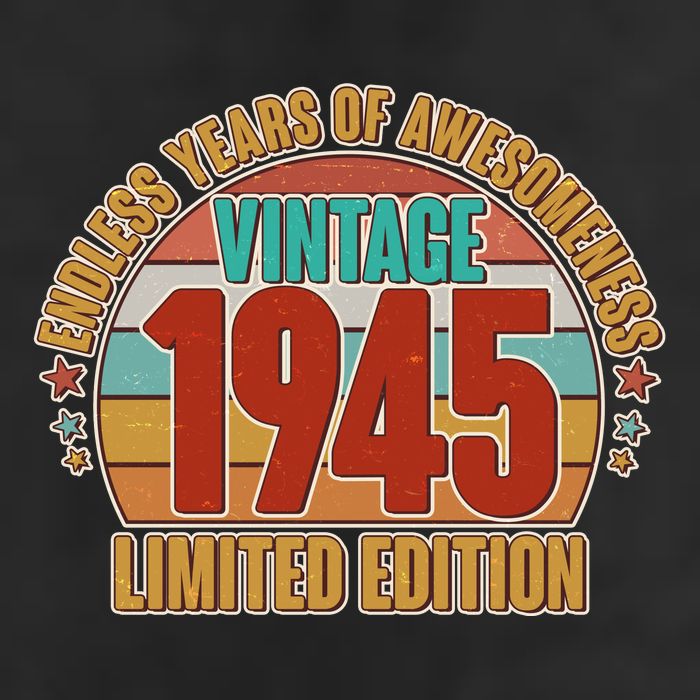 Vintage 1945 Endless Years Of Awesomeness Limited Edition 80th Birthday Golf Towel