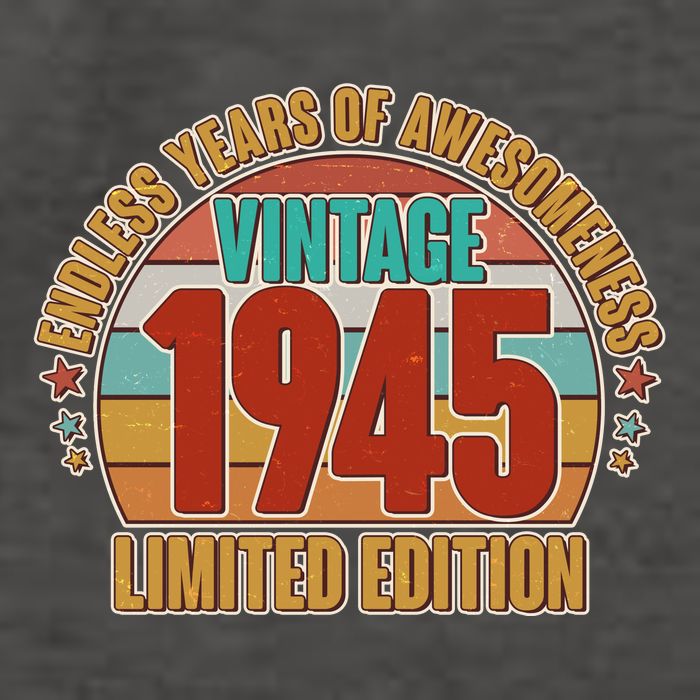 Vintage 1945 Endless Years Of Awesomeness Limited Edition 80th Birthday Vector Backpack