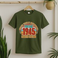 Vintage 1945 Endless Years Of Awesomeness Limited Edition 80th Birthday T-Shirt
