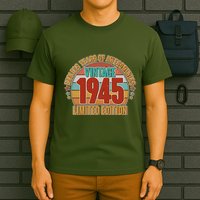 Vintage 1945 Endless Years Of Awesomeness Limited Edition 80th Birthday T-Shirt