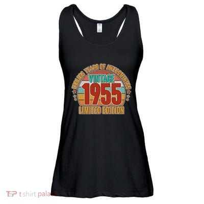Vintage 1955 Endless Years Of Awesomeness Limited Edition 70th Birthday Ladies Essential Flowy Tank