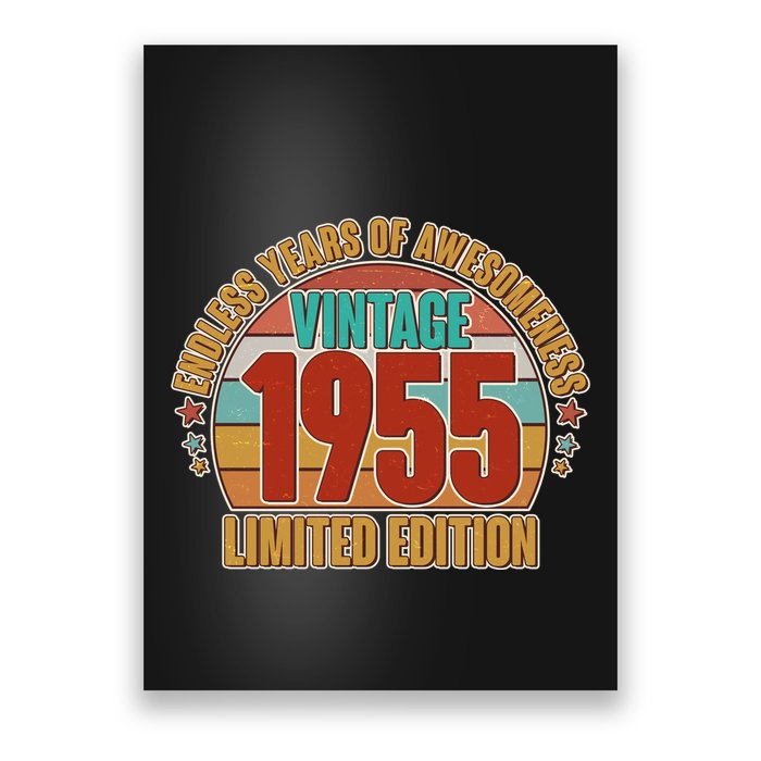 Vintage 1955 Endless Years Of Awesomeness Limited Edition 70th Birthday Poster