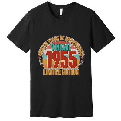 Vintage 1955 Endless Years Of Awesomeness Limited Edition 70th Birthday Premium T-Shirt