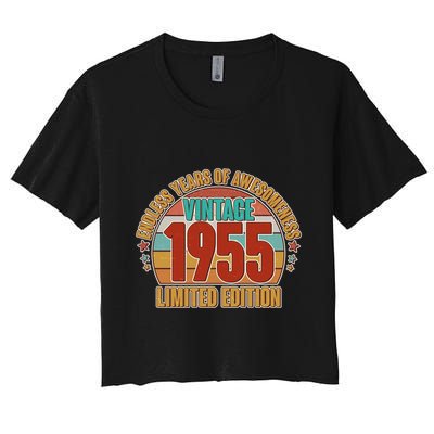 Vintage 1955 Endless Years Of Awesomeness Limited Edition 70th Birthday Crop Top