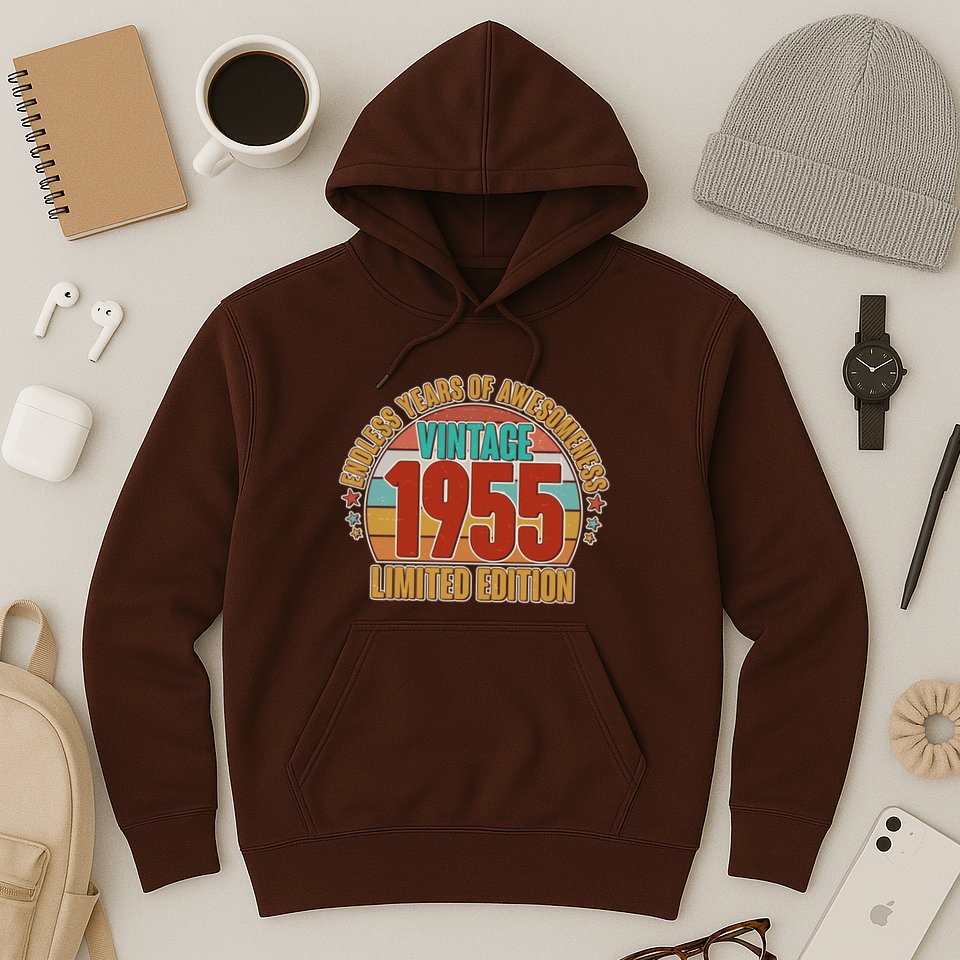 Vintage 1955 Endless Years Of Awesomeness Limited Edition 70th Birthday Hoodie