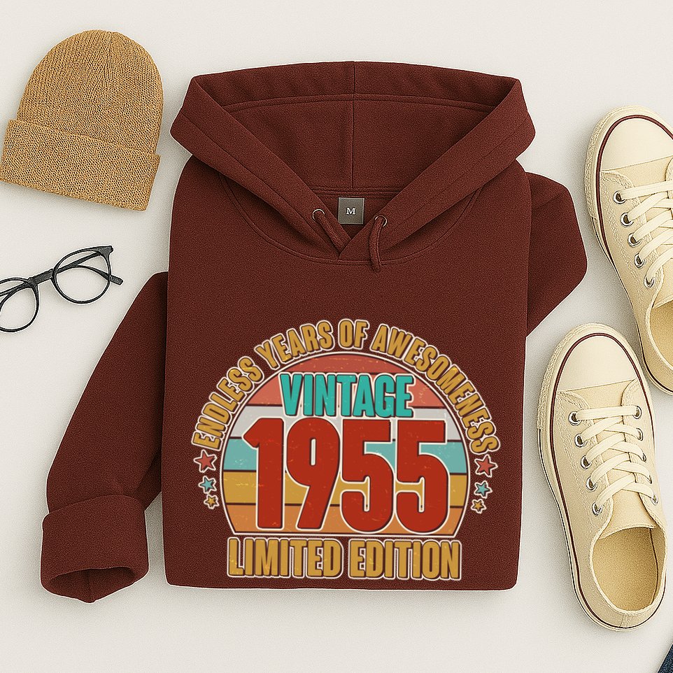 Vintage 1955 Endless Years Of Awesomeness Limited Edition 70th Birthday Hoodie