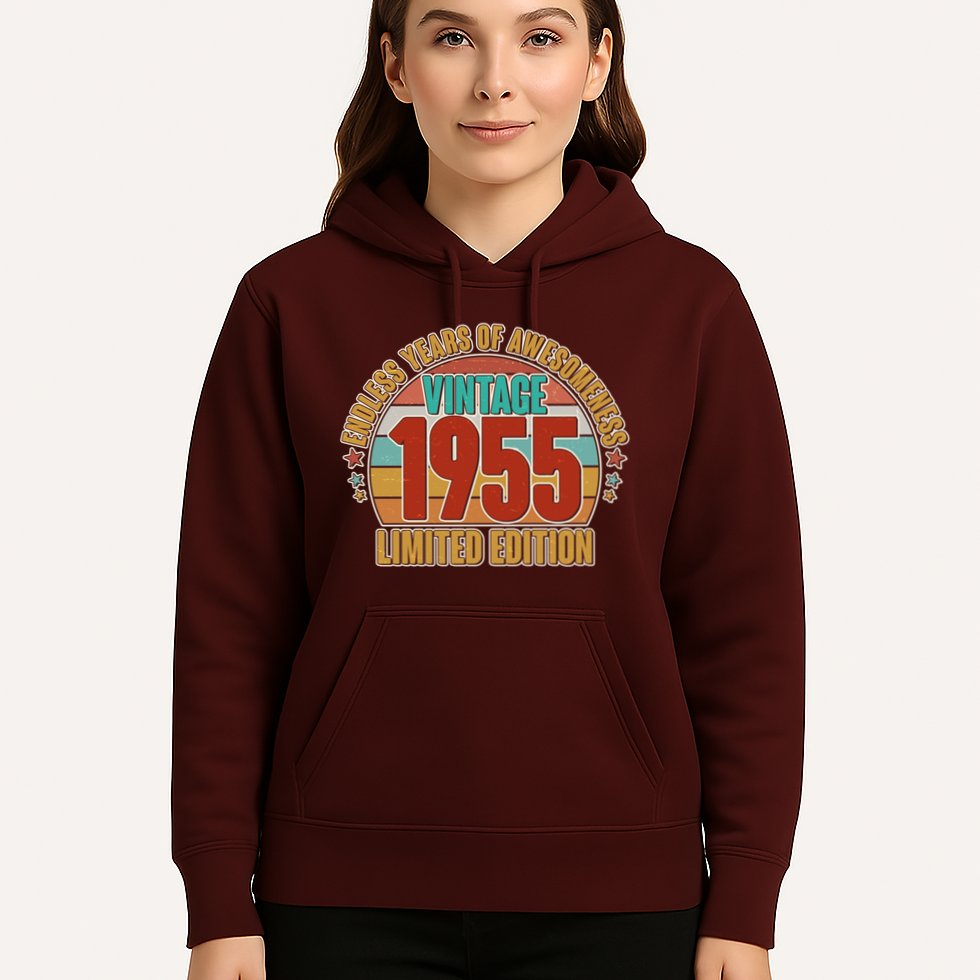 Vintage 1955 Endless Years Of Awesomeness Limited Edition 70th Birthday Hoodie