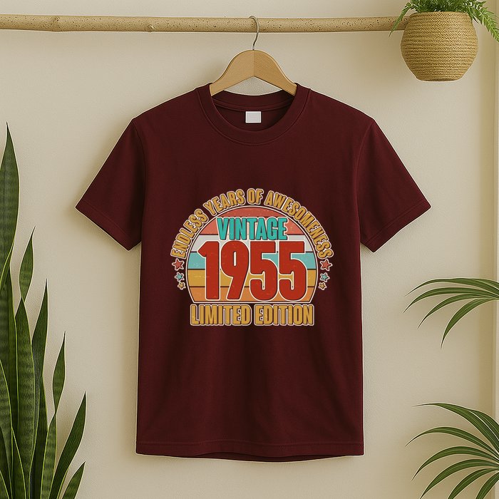 Vintage 1955 Endless Years Of Awesomeness Limited Edition 70th Birthday T-Shirt