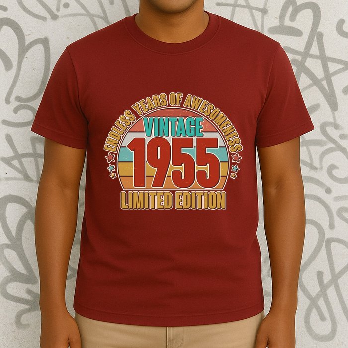 Vintage 1955 Endless Years Of Awesomeness Limited Edition 70th Birthday T-Shirt