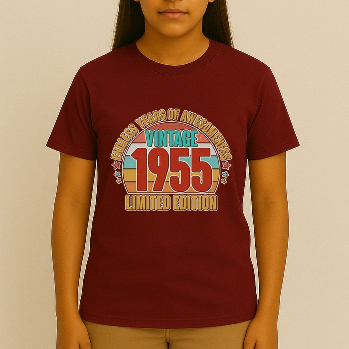 Vintage 1955 Endless Years Of Awesomeness Limited Edition 70th Birthday T-Shirt