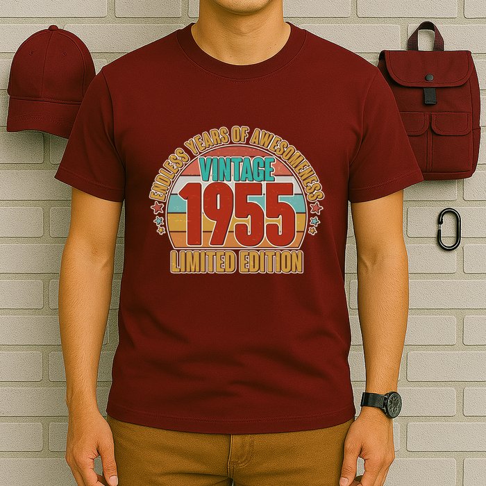 Vintage 1955 Endless Years Of Awesomeness Limited Edition 70th Birthday T-Shirt