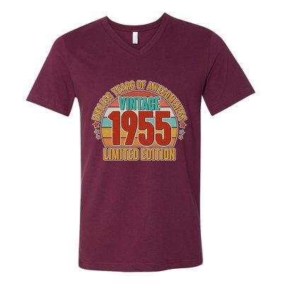 Vintage 1955 Endless Years Of Awesomeness Limited Edition 70th Birthday V-Neck T-Shirt